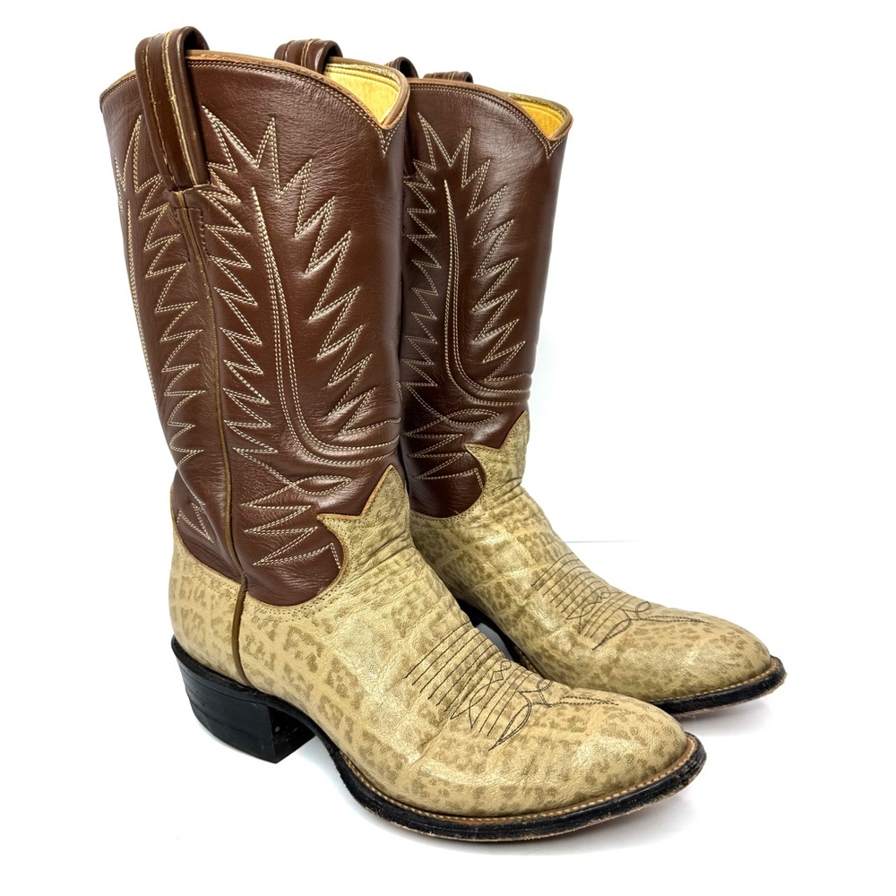 Tony Lama 2-Tone Leather Black Label Cowboy Western Women Boots Size 4